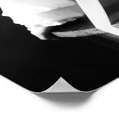 Vintage Schwarz-Weiß-Frau mit Perlen Poster (Ecke)