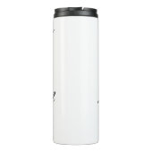 Vintage Schwarz-Weiß-Grafik Thermosbecher (Rückseite)