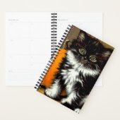 Vintage Schwarz-Weiß-Halloween-Katze Planer (Anzeige)