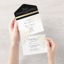 Vintage Schwarz-Weiß-Hochzeit