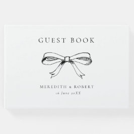 Vintage Schwarz-Weiß-Hochzeit Gästebuch