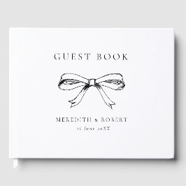 Vintage Schwarz-Weiß-Hochzeit Gästebuch
