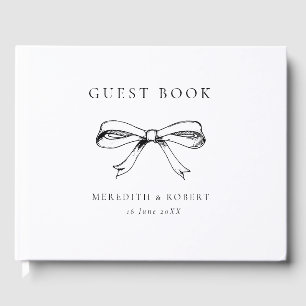 Vintage Schwarz-Weiß-Hochzeit Gästebuch