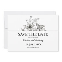 Vintage Schwarz-Weiß-Hochzeit