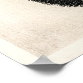 Vintage Schwarz-Weiß-Kaninchen von Kōno Bairei Poster (Ecke)