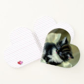 Vintage Schwarz-Weiß-Kätzchen-Stickerei Notizblock (Innenseite)