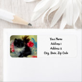 Vintage Schwarz-Weiß-Kittenmalerei (Insitu)