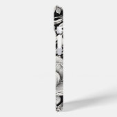 Vintage Schwarz-Weiß-Klassik Case-Mate iPhone Hülle (Rückseite / Links)