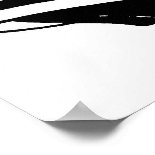 Vintage Schwarz-Weiß-Kunst Poster (Ecke)