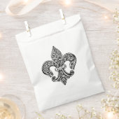 Vintage Schwarz-Weiß-Lacy-Lilie Geschenktütchen (Ausgeschnitten)