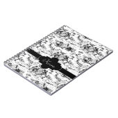 Vintage Schwarz-Weiß-Landtoilette Notizblock (Linke Seite)