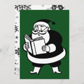 Vintage Schwarz-Weiß-Lesbarkeit Weihnachtsgrün Feiertagskarte (Vorne/Hinten)