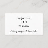 Vintage Schwarz-Weiß-Mode Visitenkarte (Rückseite)