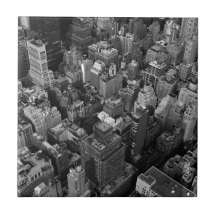 Vintage Schwarz-Weiß New York City Fliese
