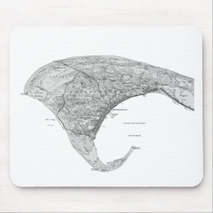 Vintage Schwarz-Weiß Provincetown Mousepad