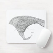 Vintage Schwarz-Weiß-Provinzhauptstadt Mousepad (Mit Mouse)