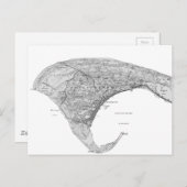 Vintage Schwarz-Weiß-Provinzstadt Postkarte (Vorne/Hinten)