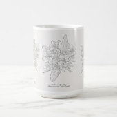 Vintage Schwarz-Weiß-Rose Verwandlungstasse (Zentrum)