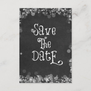 Vintage Schwarz-Weiß Save-the-Date Save The Date
