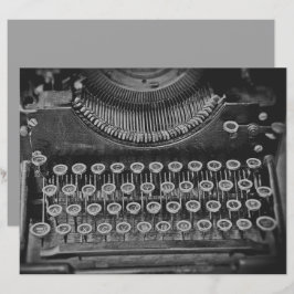 Vintage Schwarz-Weiß-Schreibmaschine