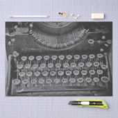 Vintage Schwarz-Weiß-Schrift Seidenpapier (Handwerk)