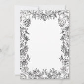 Vintage Schwarz-Weiß-Tapisserie Einladung (Rückseite)