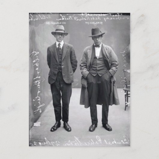 Vintage Schwarz-Weiß-Tasse Postkarte (Vorderseite)