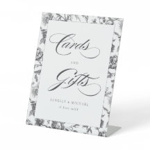 Vintage Schwarz-Weiß-Toile-Karten und Geschenkguts