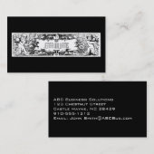 Vintage Schwarz-Weiß-Visitenkarten Visitenkarte (Vorne/Hinten)