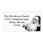 Vintage Schwarz-Weiß-Weihnachtsadressen (Vorne)