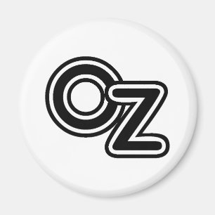 Vintage Schwarz-Weiß-Zauberer von Oz Märchen Magnet