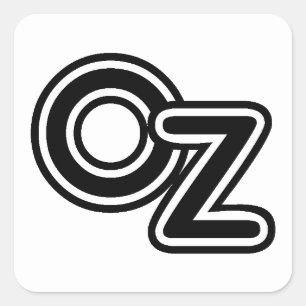 Vintage Schwarz-Weiß-Zauberer von Oz Märchen Quadratischer Aufkleber
