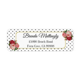 Vintage Schwarz-weiße Dosen Rücksendeadresse