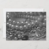 Vintage Schwarz-weiße Schleuse & Key Elegante Hoch Einladung (Rückseite)