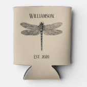 Vintage Schwarzdrachenmonogramm Dosenkühler (Vorderseite)