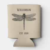 Vintage Schwarzdrachenmonogramm Dosenkühler (Rückseite)