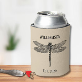 Vintage Schwarzdrachenmonogramm Dosenkühler