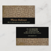 Vintage schwarze braune Geschäftskarte Visitenkarte (Vorne/Hinten)