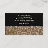 Vintage schwarze braune Geschäftskarte Visitenkarte (Rückseite)