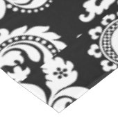Vintage schwarze Damasken Tischdecke (Schrägansicht)