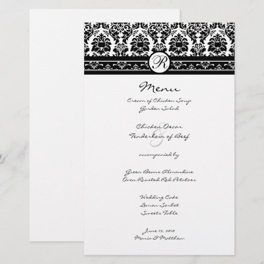 Vintage schwarze Damaskus-Grenzen (Vorne/Hinten)