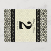 Vintage schwarze Damaskus-Grenzen Postkarte (Rückseite)