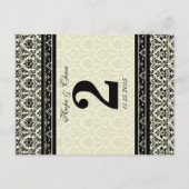 Vintage schwarze Damaskus-Grenzen Postkarte (Vorderseite)