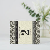 Vintage schwarze Damaskus-Grenzen Postkarte (Stehend Vorderseite)