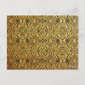 Vintage schwarze Goldklee Postkarte (Rückseite)