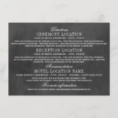 Vintage Schwarze Halbpension Blühend Hochzeit Begleitkarte (Vorderseite)