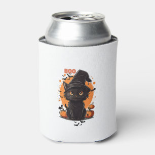 Vintage Schwarze Katze, Halloween, Männer, Frauen, Dosenkühler