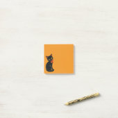 Vintage Schwarze Katze Halloween Post-it Klebezettel (Auf Schreibtisch)