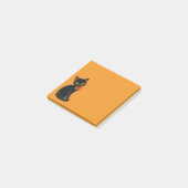 Vintage Schwarze Katze Halloween Post-it Klebezettel (angewinkelt)