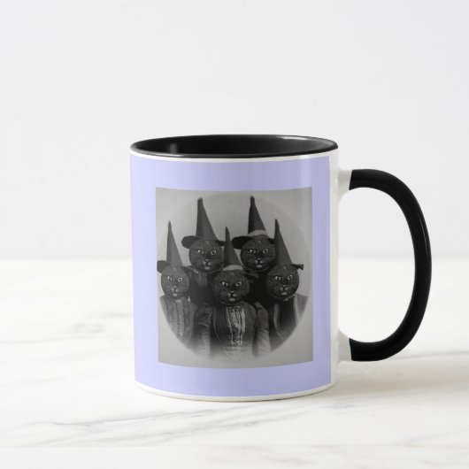 Vintage schwarze Katze/Hexen Tasse (Rechts)